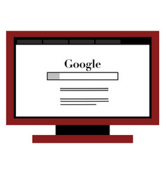 Google Internet Site On White Background