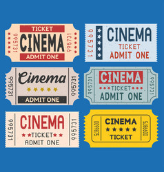 Vintage tickets in different style Royalty Free Vector Image