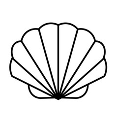 Seashell shell line icon Royalty Free Vector Image