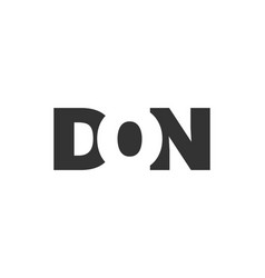 Don Logo Design Initial Letter D O N Bold Font