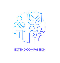 Extend Compassion Blue Gradient Concept Icon