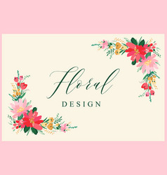 Floral Design Template For Card Poster