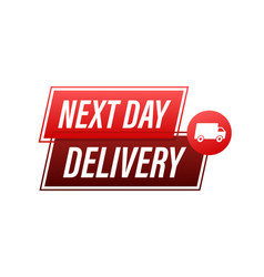 Next Day Delivery Sign Label Stock