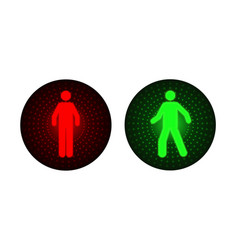 Traffic Light With Red And Green Man