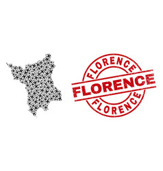 Florence Grunge Badge And Roraima State Map