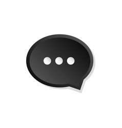 3d Black Message Icon Sms Dialog Comment Chat