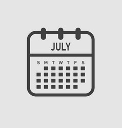 Template Icon Page Calendar Month July