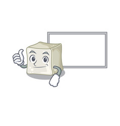 Thumbs Up Sugar Cube Cartoon Design With Board