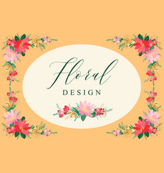 Floral Design Template For Card Poster