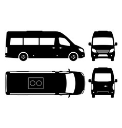 Passenger Minivan Black Icons