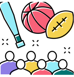 Sports Kids Party Color Icon