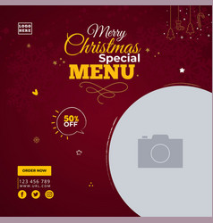 Christmas Banner Restaurant Social Media Ad