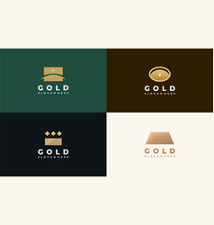 Gold Bar Logo Designs Shield Logo Template