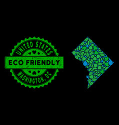 Eco Green Mosaic Washington Dc Map And