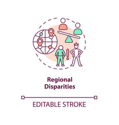 Regional Disparities Concept Icon