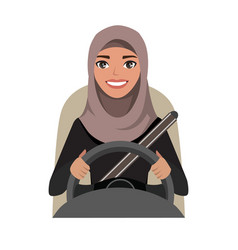 Arab Businesswoman Driving A Car Woman