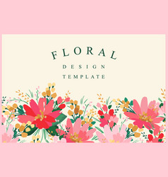 Floral Design Template For Card Poster