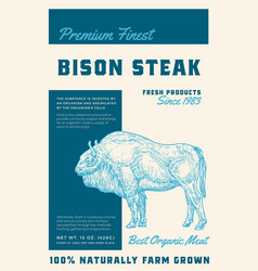 Premium Finest Bison Steak Abstract Meat