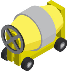 Cement Mixer In 3d Isometric Style