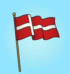 Flag Of Denmark Pinup Pop Art