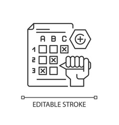 Multiple Choice Exam Pixel Perfect Linear Icon