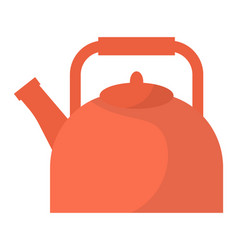 Orange Kettle On A Light Background Simple