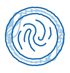 Spread Evenly Mayonnaise On Plate Doodle Icon Hand