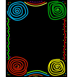 Colorful African Or Oriental Shape Pattern Border