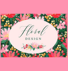 Floral Design Template For Card Poster