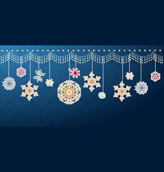 Hanging Christmas Snowflake Border