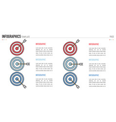 Target Dartboard Doodle Linear Infographic