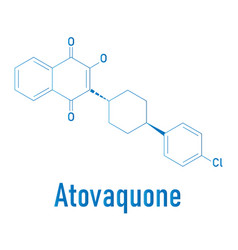 Atovaquone Drug Molecule Skeletal Formula