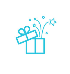 Gift Big Surprise Box Icon From Blue