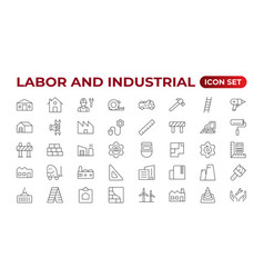 Labor And Industrial Icon Set