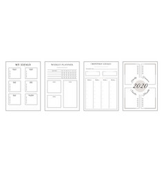 2020 Annual Goals Minimalist Planner Page Set