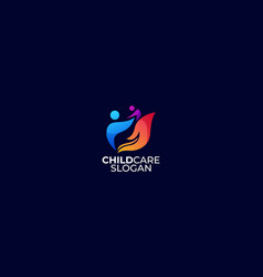 Creative Child Care Concept Logo Design Template