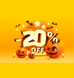 Halloween Special 20 Off Sale Banner Promotion