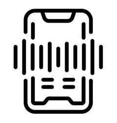 Smartphone Voice Command Center Icon Outline