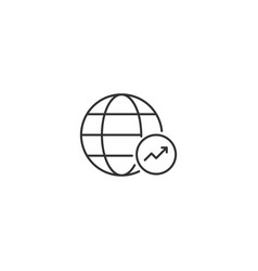 Globe Expansion Business Line Icon Grow Network