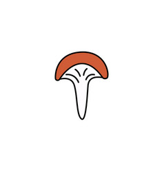 Orange Cap Russula Groovy Mushroom Doodle