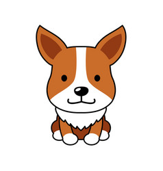 Cartoon Character Cute Corgi Dog