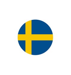 Flag Of Sweden In A Circle