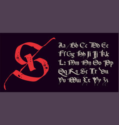 Gothic Style Alphabet Calligraphy Uppercase