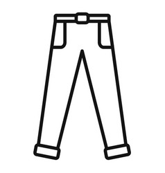 Kid Pants Icon Outline Student Suit