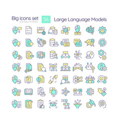 Large Language Models Rgb Color Icons Set