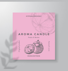 Aroma Candle Label Template Mangosteen