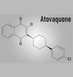 Atovaquone Drug Molecule Skeletal Formula