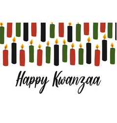 Happy Kwanzaa - Banner With Candles African