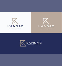 House Logo Letter K For Business Real Estate