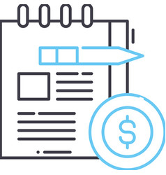 Ledger Account Line Icon Outline Symbol